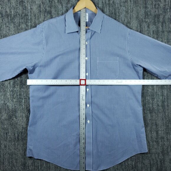 Brooks Brothers Plaid Dress Shirt Mens 2XL Blue Regent Button Up Long Sleeve - Picture 11 of 14